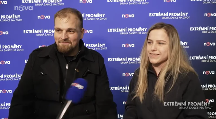 Partnerka Matěje z Extrémních proměn.