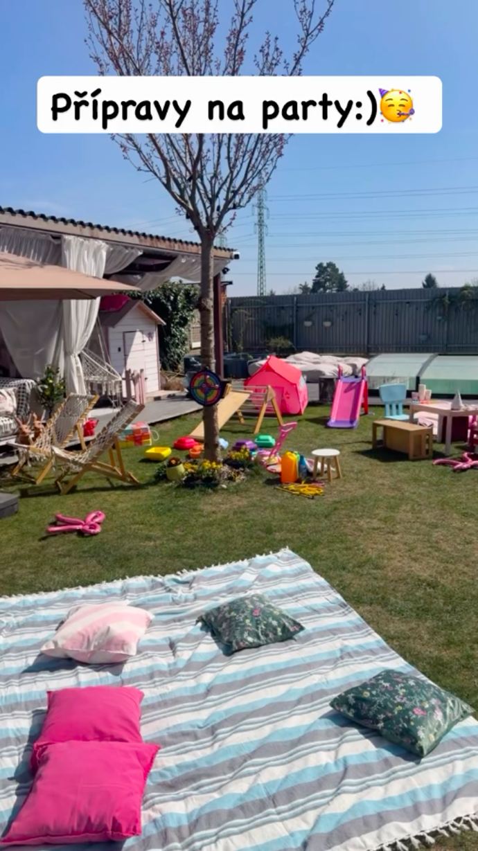 Každý kousek zahrady je připraven pro děti.