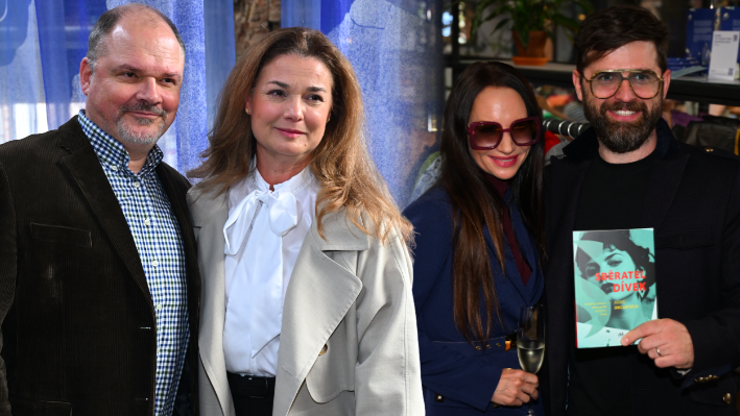 Elegantní Preissová i tajemná Nováková v obřích brýlích: Slavné krásky na křtu knihy Reného Decastela