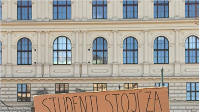 FOTO: Martin Dvořák se připojil k protestu.