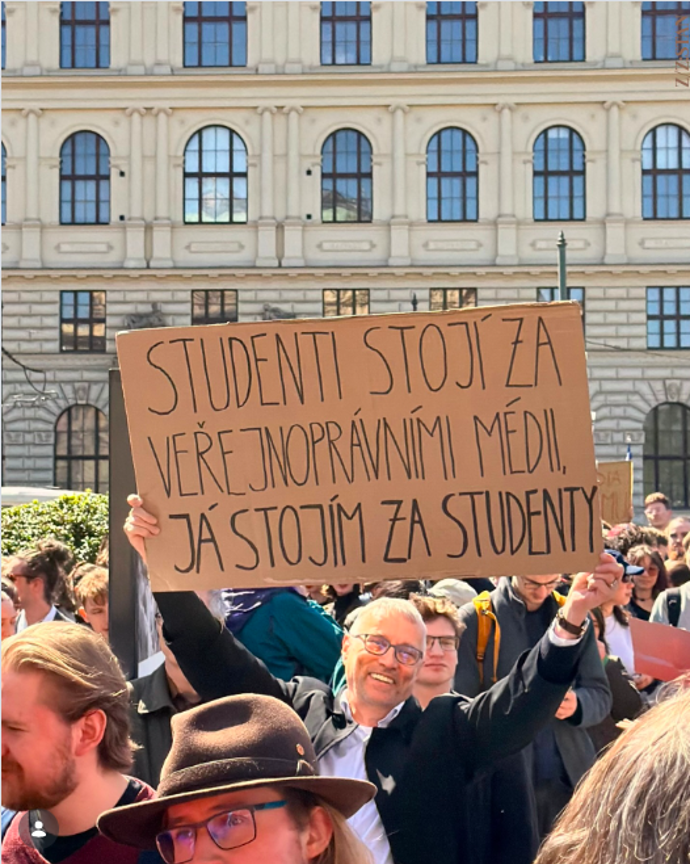 Martin Dvořák se připojil k protestu.