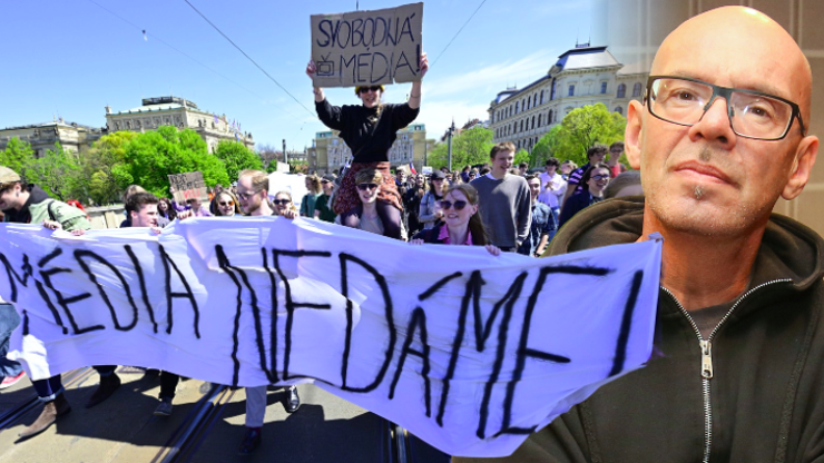 Stovky studentů demonstrovaly za veřejnoprávní média. Překvapivá reakce Klempíře 