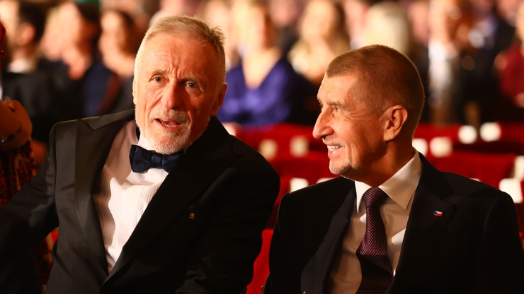 Mirek Topolánek s Andrejem Babišem.