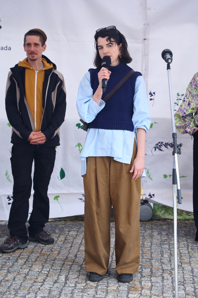 Antonie Fromanová na slavnostním zahájení výstavy živých tropických motýlů nazvané Motýli: Umění přežít.