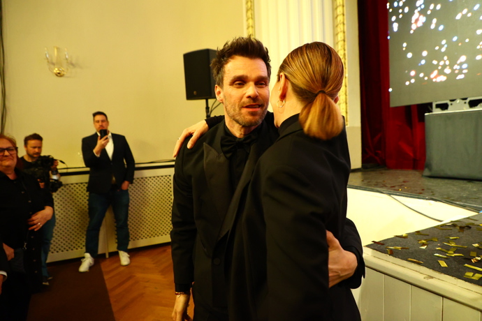 Leoš Mareš na premiéře svého dokumentu. 