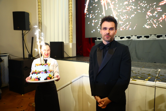 Leoš Mareš na premiéře svého dokumentu. 