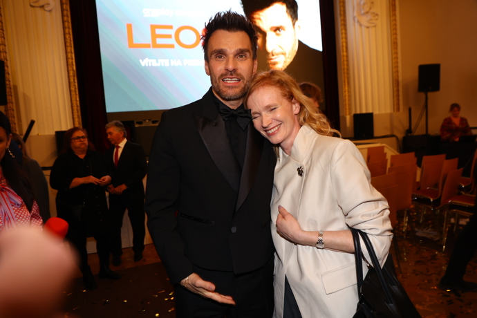 Leoš Mareš s herečkou Aňou Geislerovou. 