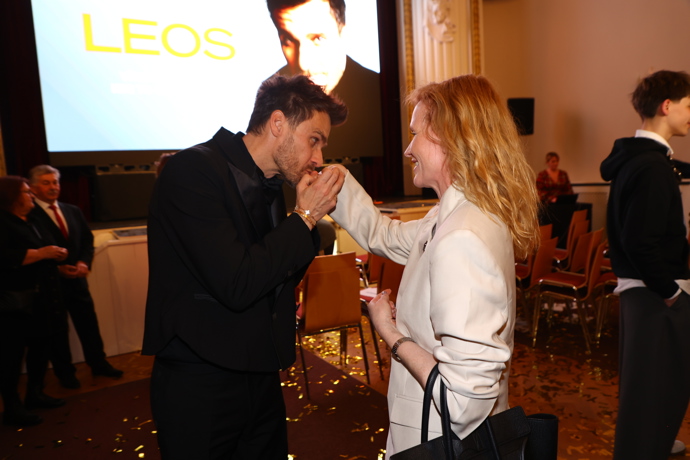 Leoš Mareš s Aňou Geislerovou.