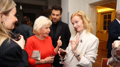 FOTO: Lenka Marešová se dlouze bavila s herečkou Aňou Geislerovou.