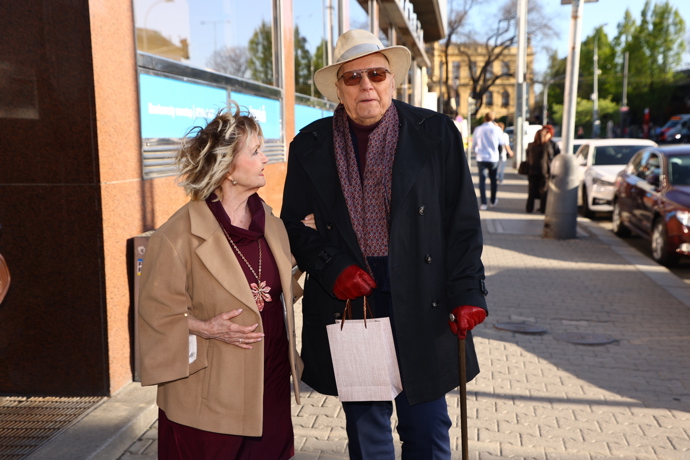 Jan Přeučil se svou ženou Evou Hruškovou.