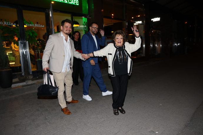 Herečka si večer velmi užila.