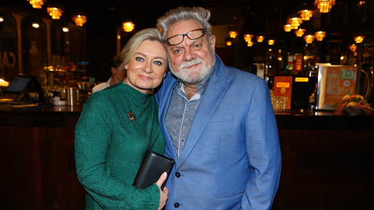 Václav Upír Krejčí s partnerkou.