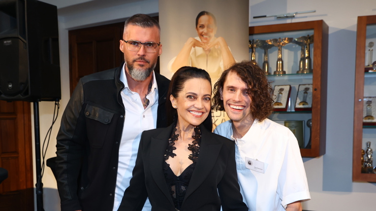 Lucie Bílá s partnerem Radkem a synem Filipem. 