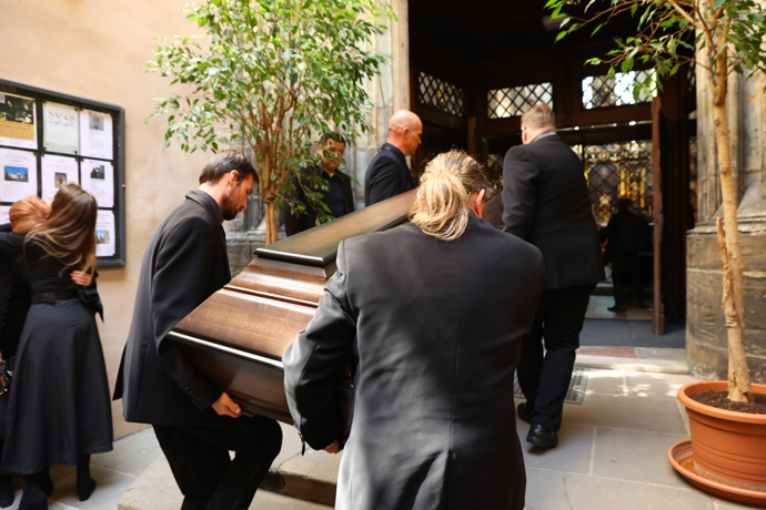 Pohřeb Jana Potměšila.