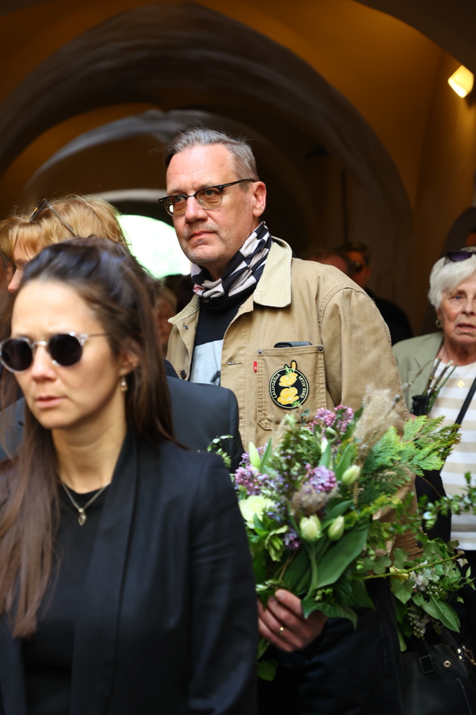 David Matásek dorazil na pohřeb Jana Potměšila.