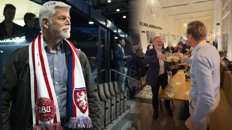 Prezident Pavel s šálou, Fiala v hospodě i gratulace Babiše. Čeští politici zafandili fotbalistům 