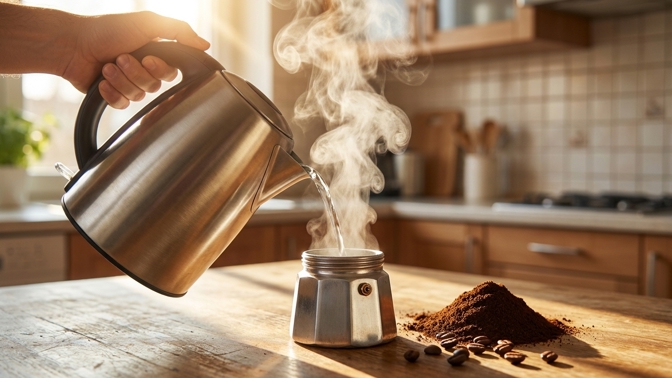 Proč Italové nelijí studenou vodu do moka konvičky?