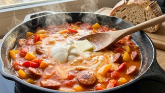 Lečo už vám v talíři nikdy plavat nebude: Tato sýrová finta v pánvi okamžitě spojí vodnatou šťávu v krémovou omáčku, kterou si s chutí vytřete i posledním kouskem chleba