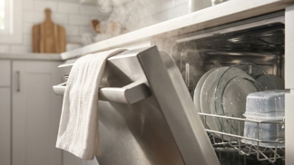 Vytahujete z myčky stále mokré nádobí? Tato desetiminutová finta s obyčejnou utěrkou vysuší i plasty dřív, než začnete uklízet