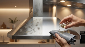 Vaše nerezová digestoř už nebude lapačem otisků prstů: Tato jedna kapka z koupelny vytvoří neviditelný film, po kterém veškerá mastnota i špína prostě sklouznou
