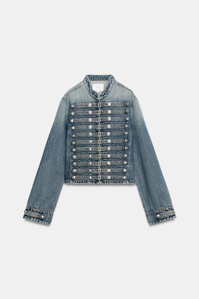 Džínová bunda s knoflíky, Zara, 1499 Kč