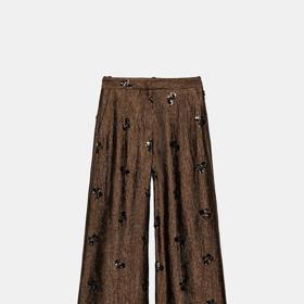 Kalhoty s flitry a širokými nohavicemi, Zara, 1199 Kč