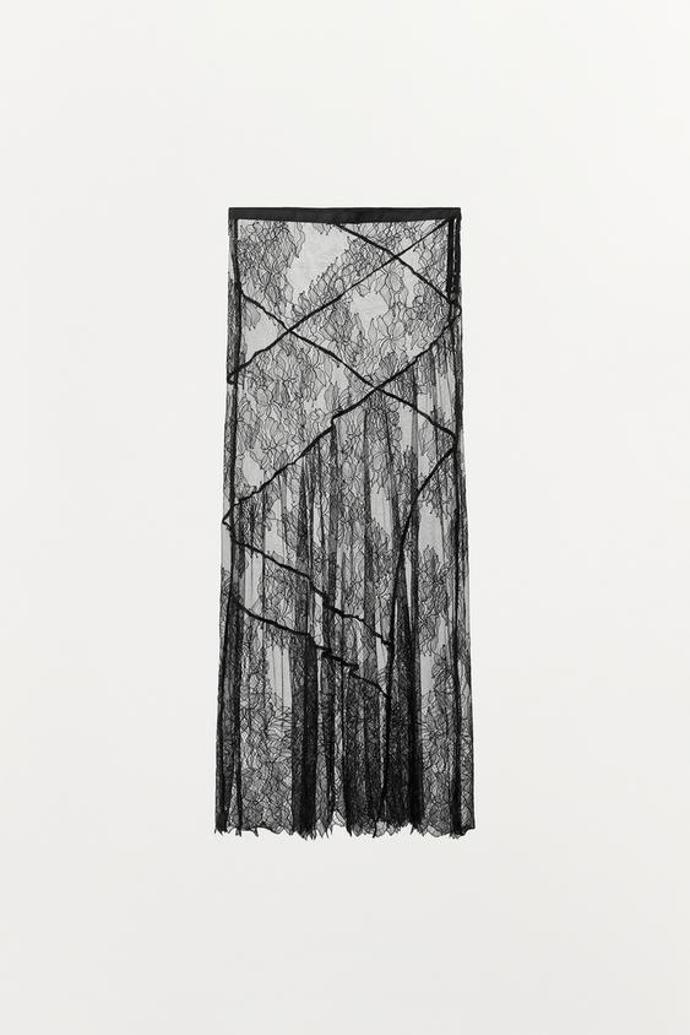 Krajková midi sukně, Zara, 1299 Kč