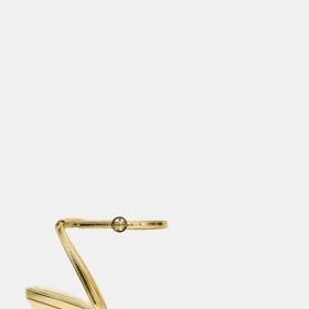 Metalické pásové sandály, Zara, 999 Kč