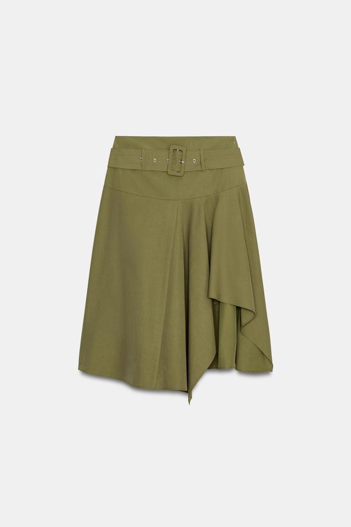 Midi sukně s páskem, Zara, 849 Kč