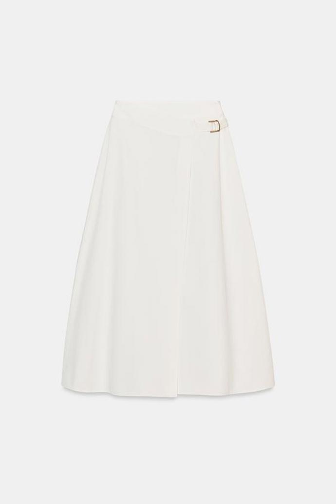 Midi zavinovací sukně s přezkou, Zara, 999 Kč