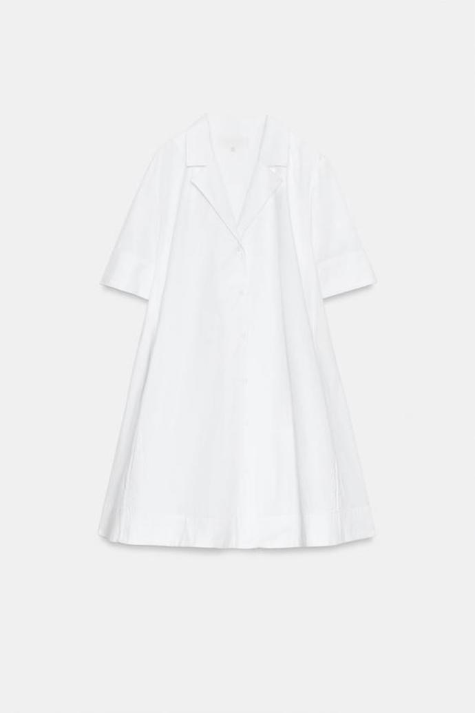 Košilové šaty s krátkými rukávy, Zara, 1199 Kč