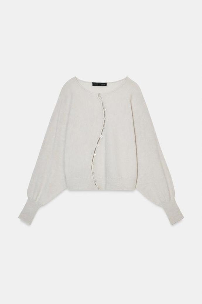 Překřížený úpletový kardigan, Zara, 799 Kč