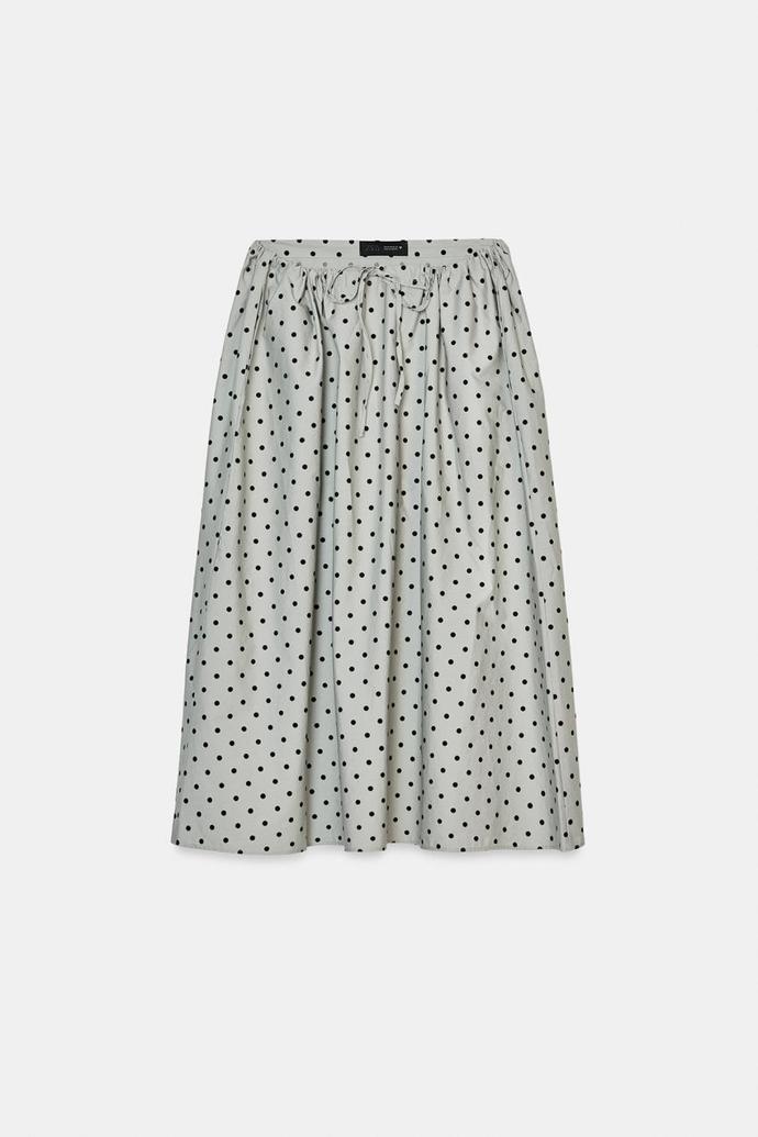 Puntíkovaná midi sukně, Zara, 699 Kč