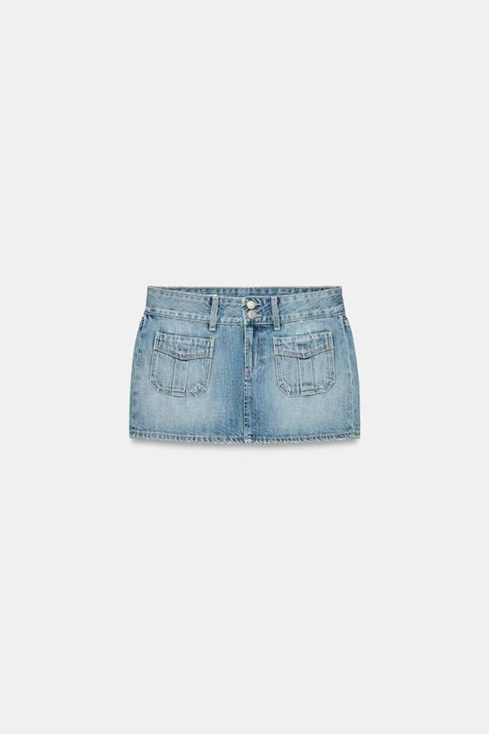 Džínová mini sukně, Zara, 649 Kč