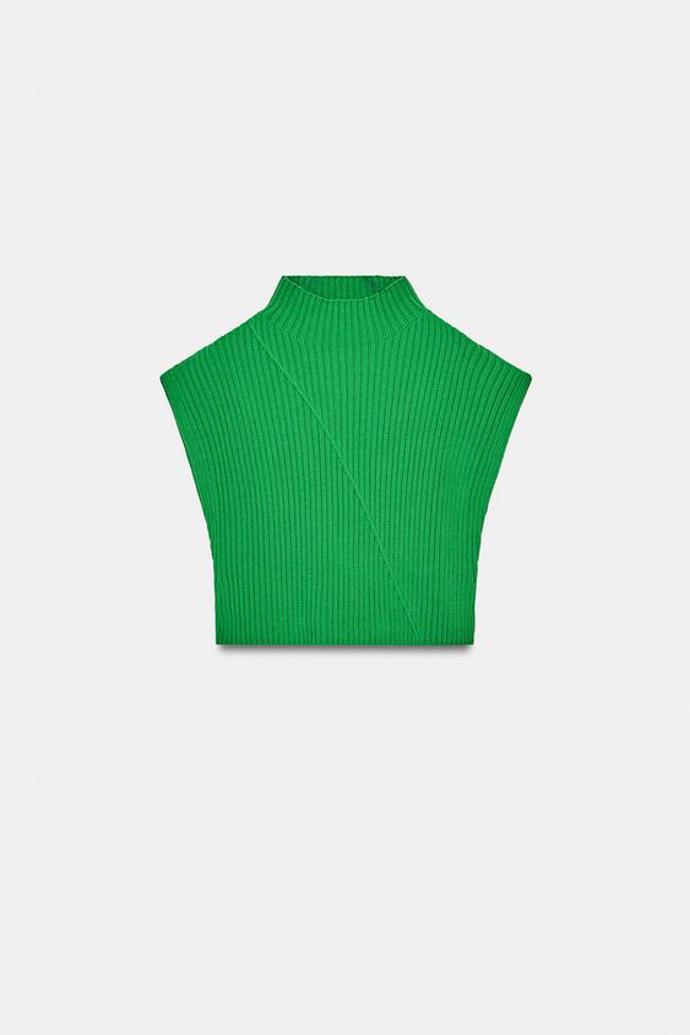 Žebrovaná úpletová vesta, Zara, 649 Kč