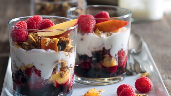 Recept: Pohár s ovocem a müsli