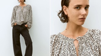 Oversized krepová halenka, H&M, 429 Kč
