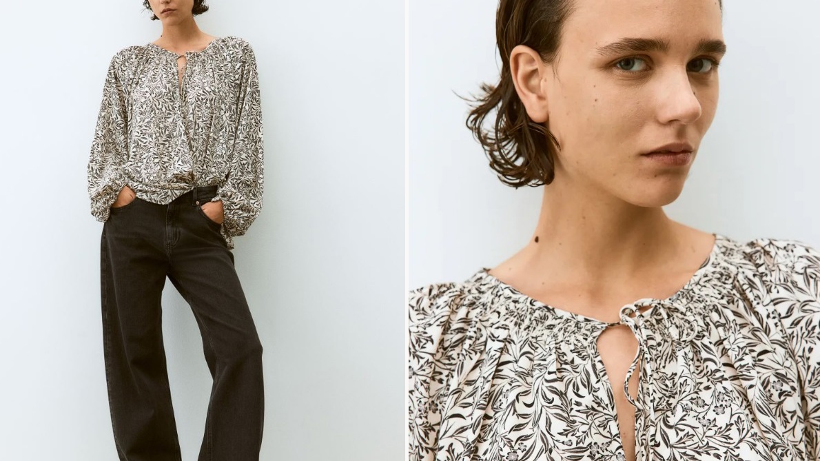 Oversized krepová halenka, H&M, 429 Kč

