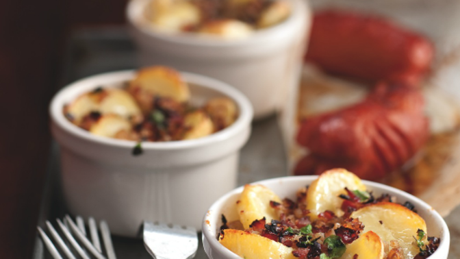 Recept: Zapečené brambory s kroupami