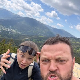 Kateřina Ujfaluši s tátou.