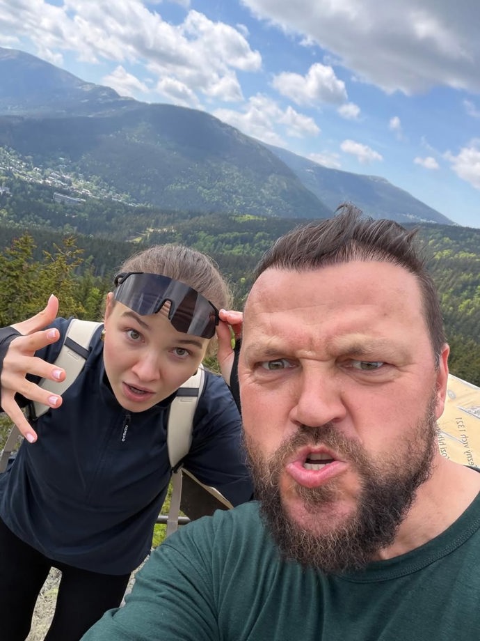 Kateřina Ujfaluši s tátou.