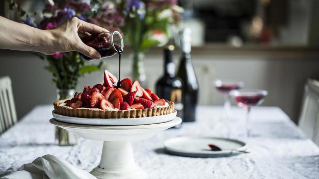 Recept: Jahodový dort s glazé z portského vína