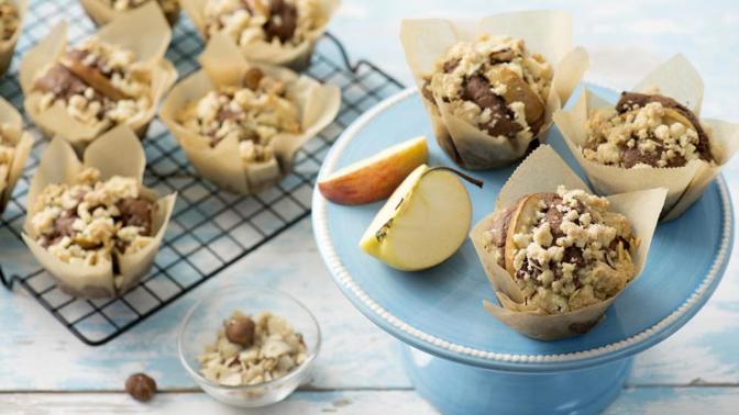 Recept: Muffiny s jablky a lískovými oříšky