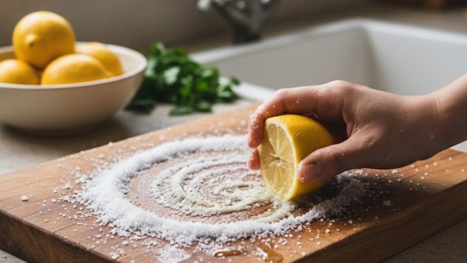 Dřevěné prkénko nepatří do myčky ani na topení. S dezinfekcí pomůže ocet a citron