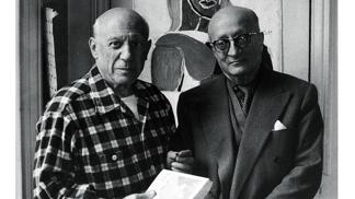 Pablo Picasso a jeho celoživotní přítel Jaume Sabartés
