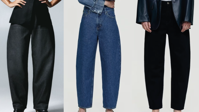 Barrel jeans, trend letošního roku, je skvělým kouskem pro ženy 50+. 
