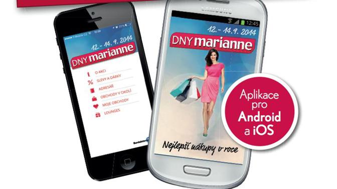 Dny Marianne 2014: nakupujte chytře s chytrým telefonem a užijte si tři dny nakupování plné slev