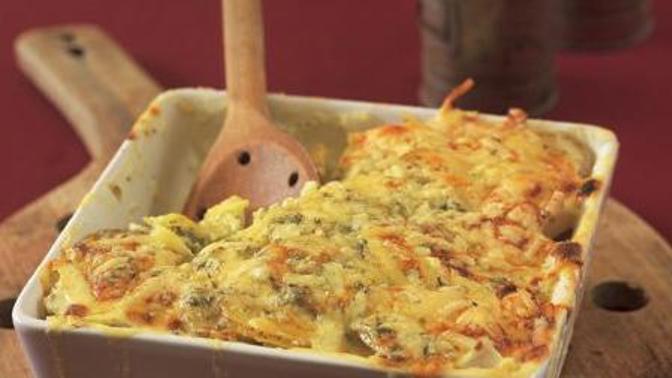 Celerovobramborový gratin