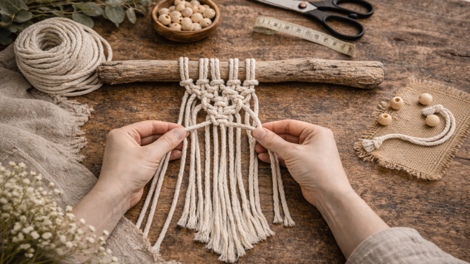 DIY: Vyrobte si doma vlastní macramé. Uvidíte, že je to snadné