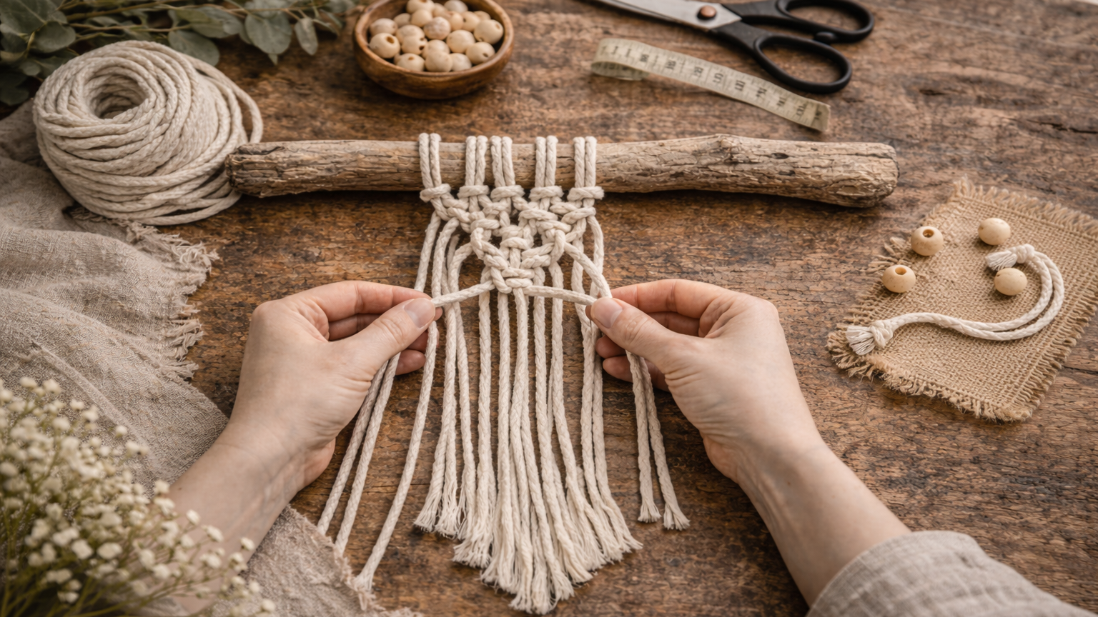 DIY: Vyrobte si doma vlastní macramé. Uvidíte, že je to snadné